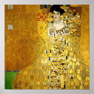 Adele Bloch-Bauer I van Gustav Klimt Poster Print