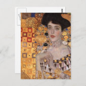 Adele Bloch Bauer Portret (Detail) Gustav Klimt Briefkaart (Voorkant / Achterkant)