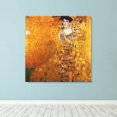 Adele Bloch-Bauer's portret van Gustav Klimt Canvas Afdruk (Insitu (Houten vloer))