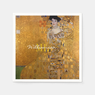 Adele, Lady in Gold van Gustav Klimt, Monogrammed Servet