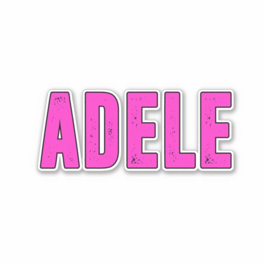 Adele-naam, voor Adele Sticker (Voorkant)