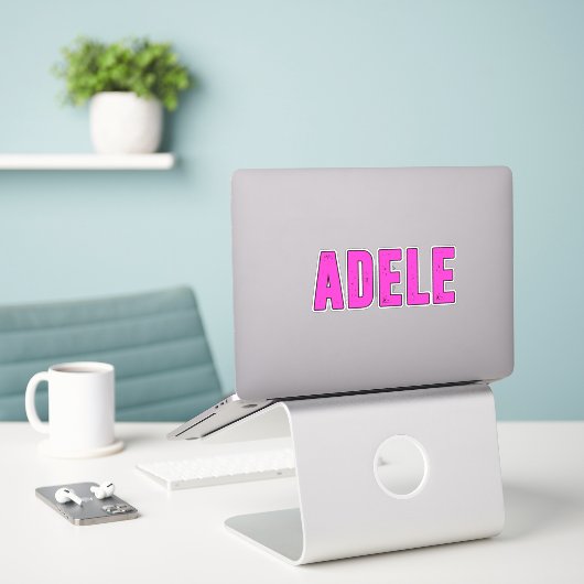 Adele-naam, voor Adele Sticker (Laptop op bureau)
