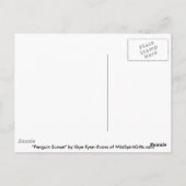 Adelie Penguin & Antarctic Sunset Briefkaart (Achterkant)