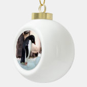 Adelie Penguin Keramische Bal Ornament (Rechts)