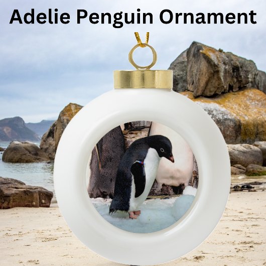 Adelie Penguin Keramische Bal Ornament