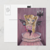 Adeline en carte postale de fée vampire gothique r (Devant / Derrière)