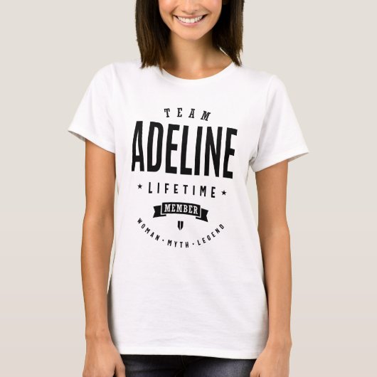 Adeline Gepersonaliseerde naam Birthday T-shirt (Voorkant)