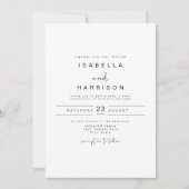 ADELLA Classic Modern Minimalist Photo Wedding Kaart (Voorkant)
