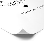 ADELLA Edgy Minimal Wedding Reserved Seating Sign Poster (Hoek)