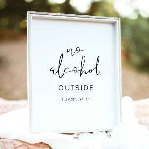 ADELLA Edgy Modern Minimalist No Alcohol Outside Poster