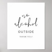 ADELLA Edgy Modern Minimalist No Alcohol Outside Poster (Voorkant)