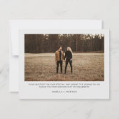 ADELLA Edgy Modern Minimalist Photo Hartelijk dank Kaart (Achterkant)