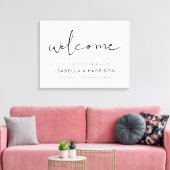 ADELLA edgy modern minimalistisch bruiloft welkom Canvas Afdruk (Insitu (Woonkamer))