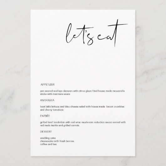 ADELLA- Mini moderne 5x7" Mangeons le menu (Devant)