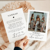 ADELLA Minimal Photo Matron of Honor proposal Kaart