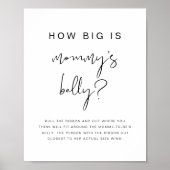 ADELLA Minimalist Modern Hoe groot is haar Belly G Poster (Voorkant)