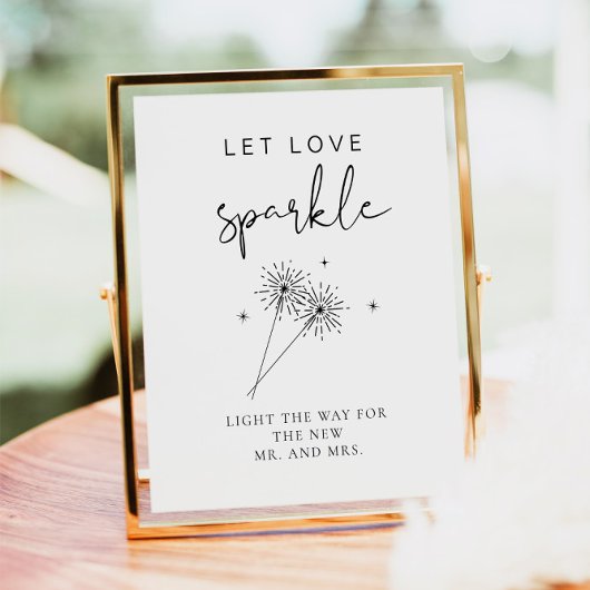 ADELLA Minimaliste Mariage Sparkler Envoyer Poster