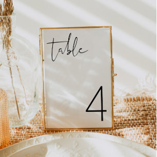 ADELLA- Minimaliste moderne Numéro de table simple