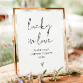 ADELLA Minimalistisch 'Lucky in Love' Bord Poster