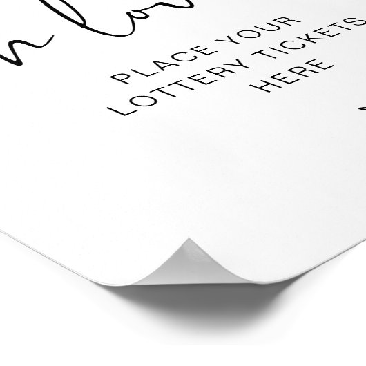 ADELLA Minimalistisch 'Lucky in Love' Bord Poster (Hoek)