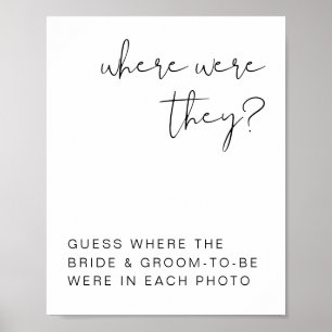 ADELLA Minimalistisch Where Were They Bord Poster