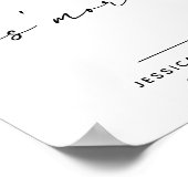 ADELLA Minimalist's meer Trouwbord Poster (Hoek)