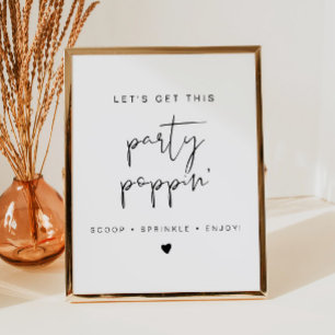 ADELLA Modern Edgy Popcorn Bar Wedding Sign Poster