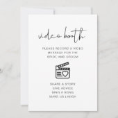 ADELLA Modern Minimal Wedding Video Booth-teken Kaart (Voorkant)