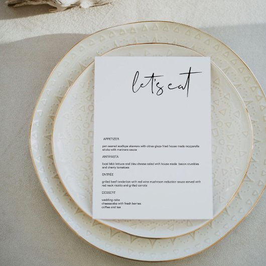 ADELLA - Modern Minimalist 5x7" - Menu Eat