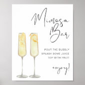 ADELLA Modern Minimalist Bridal Mimosa Bar Poster (Voorkant)