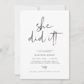 ADELLA Modern Minimalist Graduation Party Kaart (Voorkant)