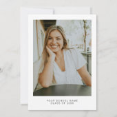 ADELLA Modern Minimalist Graduation Party Kaart (Achterkant)