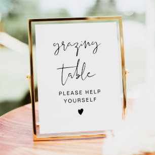 ADELLA Modern Minimalist Grazing Table Sign Poster