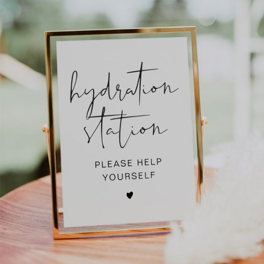 ADELLA Modern Minimalist Hydration Station Sign Kaart