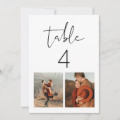 ADELLA Modern Minimalist Photo Table Number Kaart (Voorkant)