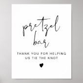 ADELLA Modern Minimalist Pretzel Bar Teken Poster (Voorkant)