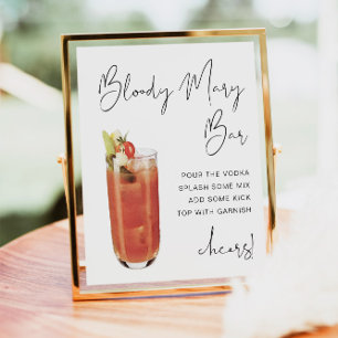 ADELLA Modern Minimalistisch Bloody Mary Bar Bord Poster