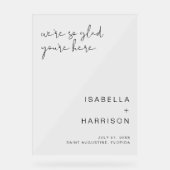 ADELLA Modern Minimalistisch Eenvoudig Bruiloft We Acryl Bord (Voorkant)