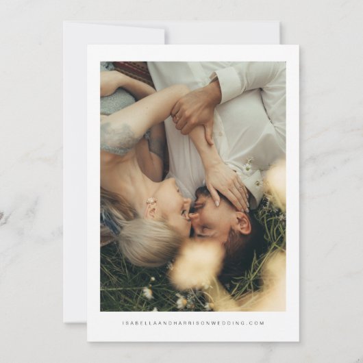 ADELLA-Modern minimalistische foto Opslaan datum Kaart (Achterkant)