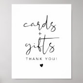 ADELLA Modern minimalistische kaarten en cadeautje Poster (Voorkant)