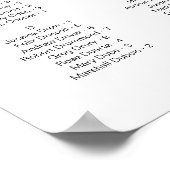 ADELLA Moderne Alfabetische Bruiloft Zitkaarten Poster (Hoek)