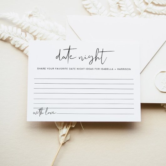 ADELLA Moderne Minimale Date Nuit Idées Carte Jeu