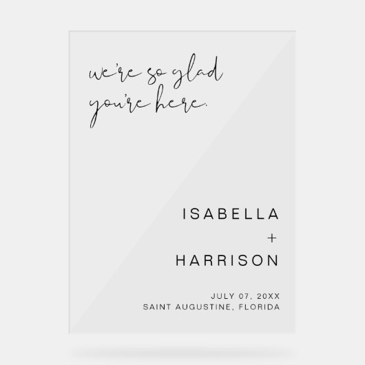 ADELLA Moderne Minimaliste Accueil simple Mariage (Recto)