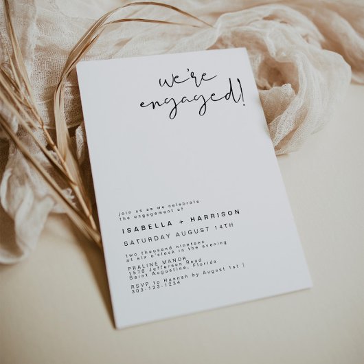 ADELLA - Moderne minimaliste Faire-part Fiançaille