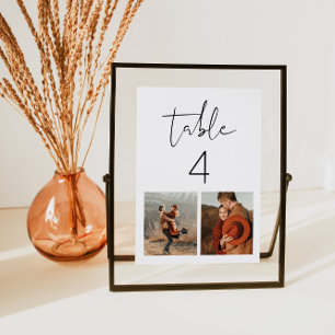 ADELLA Moderne Minimaliste Photo Carte Numéro Tabl