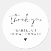 ADELLA Moderne Minimalistische Trouwfeest Dank Je Ronde Sticker (Voorkant)