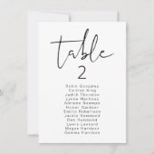 ADELLA Vertical Moderne Minimale Table Carte de si (Devant)