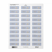 ADELLE Eenvoudige Dusk Blauw Paar Bruiloft Label (Full Sheet)