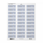 ADELLE Eenvoudige Dusk Blauw Paar Bruiloft Label (Full Sheet)