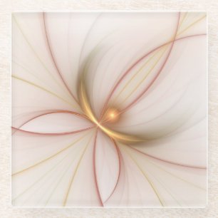 Adellijk Koper En Goud Abstract Moderne Fractale K Glazen Onderzetter